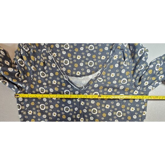 Free People Womens L Home Alone Floral Waffle Knit Long John Jumpsuit Pajamas - Picture 6 of 16